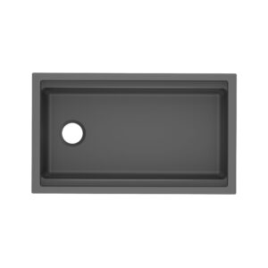 ROHL Allia™ 33″ Fireclay Undermount Chef/Workstation Sink In Satin Grey