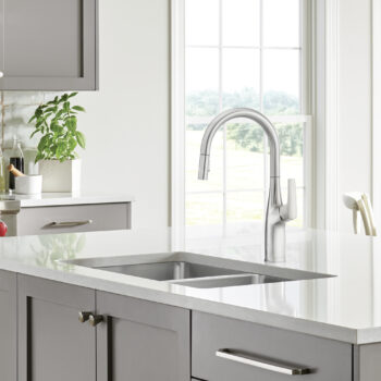 Blanco Rivana High-Arc Pull-Down Dual-Spray Kitchen Faucet 1.5 GPM - PVD Steel - Image 8