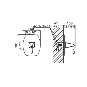 Dawn® Pressure Balancing Valve Trim, Chrome - Image 2
