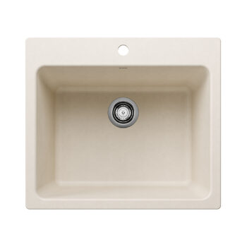 Blanco Liven SILGRANIT 25" Single Bowl Dual Mount Laundry Sink - Soft White