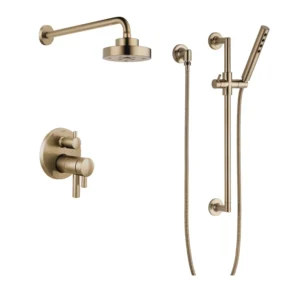 Brizo Odin Thermostatic Shower System with Shower Head and Hand Shower - Rough-in Valve Included