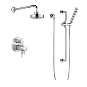 Brizo Odin Thermostatic Shower System with Shower Head and Hand Shower – Rough-in Valve Included