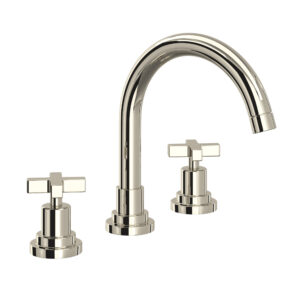ROHL Lombardia® Widespread Lavatory Faucet With C-Spout In Polished Nickel
