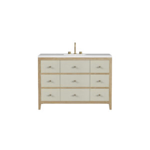 Celeste 48" Single Vanity, Sunwashed Oak with Embossed Shagreen