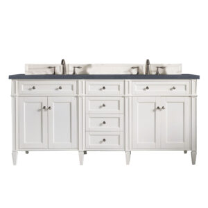 Brittany 72" Double Vanity, Bright White Vanity