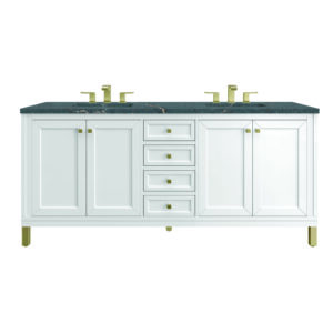 Chicago 72" Double Vanity, Glossy White