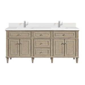 Lorelai 72" Double Vanity, Whitewashed Oak