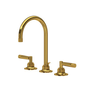 ROHL Graceline® Widespread Lavatory Faucet With C-Spout In Unlacquered Brass