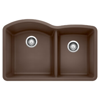 Blanco Diamond SILGRANIT 32" 60/40 Double Bowl Undermount Kitchen Sink - Café
