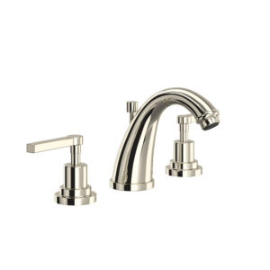 ROHL Lombardia® Widespread Lavatory Faucet With C-Spout In Polished Nickel