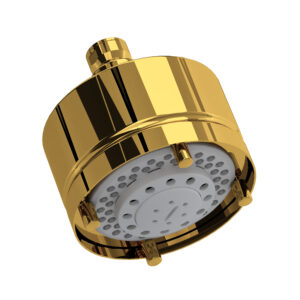 ROHL 4″ 5-Function Showerhead In Unlacquered Brass