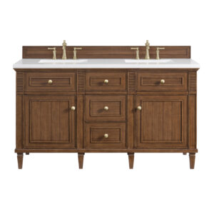 Lorelai 60″ Double Vanity, Mid-Century Walnut