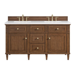 Lorelai 60″ Double Vanity, Mid-Century Walnut