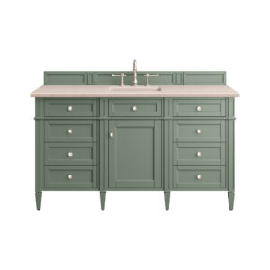 Brittany 60" Single Vanity, Smokey Celadon