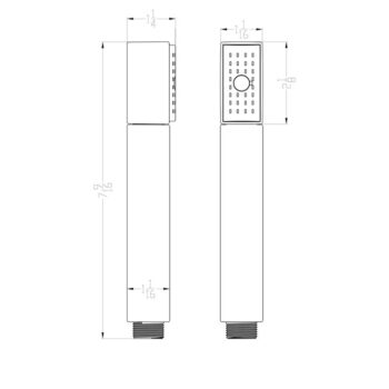 Dawn® Single Function Handshower, Brushed Nickel - Image 2