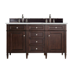 Brittany 60" Double Vanity, Burnished Mahogany