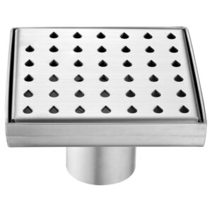 Dawn® Nile River Series – Square Shower Drain 5″L  In Polished satin