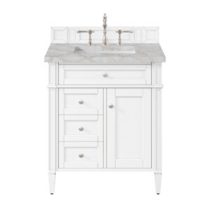 Brittany 30" Single Vanity, Bright White