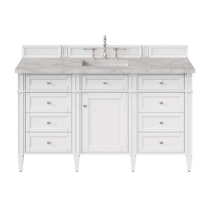 Brittany 60" Single Vanity, Bright White