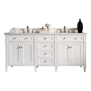 Brittany 72" Double Vanity, Bright White Vanity