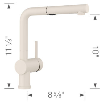 Blanco Linus Low Arc Pull-Out Dual-Spray Kitchen Faucet 1.5 GPM - Soft White - Image 12