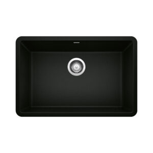 Blanco Precis SILGRANIT 27″ Single Bowl Undermount Kitchen Sink – Metallic Gray
