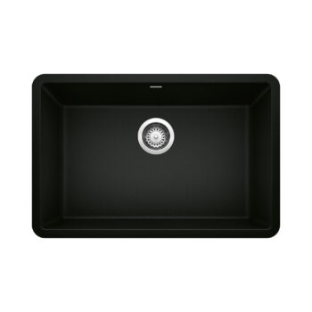 Blanco Precis SILGRANIT 27" Single Bowl Undermount Kitchen Sink - Metallic Gray