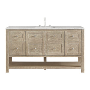 Breckenridge 60" Single Vanity, Whitewashed Oak
