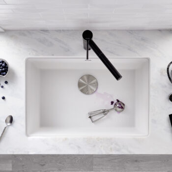 Blanco Precis SILGRANIT 27" Single Bowl Undermount Kitchen Sink - White - Image 3