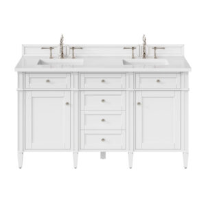 Brittany 60″ Double Vanity, Bright White Vanity