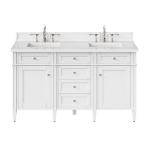 Brittany 60″ Double Vanity, Bright White Vanity
