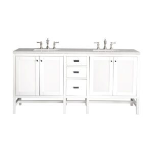 Addison 72" Double Vanity, Glossy White
