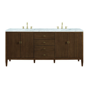 Myrrin 72" Double Vanity, Mid Century Walnut