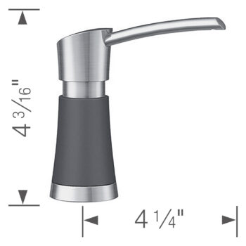 Blanco Artona Soap Dispenser - PVD Steel/Cinder - Image 3