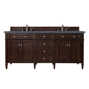 Brittany 72" Double Vanity, Burnished Mahogany