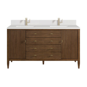 Myrrin 60" Double Vanity, Mid Century Walnut