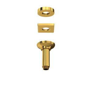 ROHL 4″ Ceiling Mount Shower Arm In Unlacquered Brass