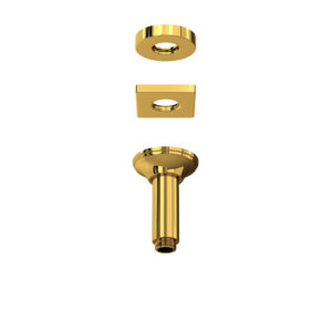 ROHL 4″ Ceiling Mount Shower Arm In Unlacquered Brass