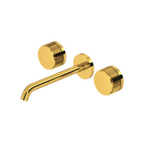 ROHL Amahle™ Wall Mount Lavatory Faucet Trim In Unlacquered Brass