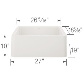 Blanco Ikon SILGRANIT 27" Single Bowl Apron-Front Farmhouse Sink - White - Image 3