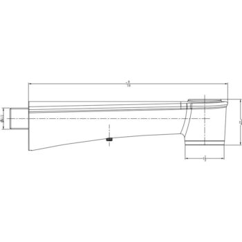 Dawn® Wall Mount Tub Spout, Brush Nickel - Image 2