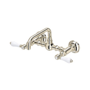ROHL Acqui® Wall Mount Bridge Lavatory Faucet With U-Spout In Polished Nickel