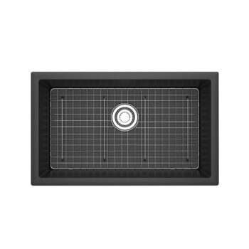 Riobel Fonsa™ 30" Quartz Single Bowl Undermount Kitchen Sink In Black