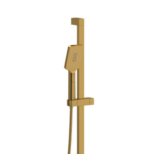 Riobel Handshower Set With 34″ Slide Bar and 4-Function Handshower In Brushed Gold