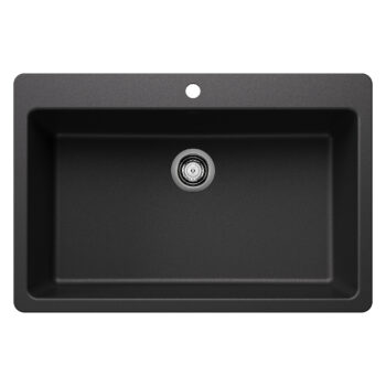 Blanco Liven SILGRANIT 33" Super Single Dual Mount Kitchen Sink - Anthracite