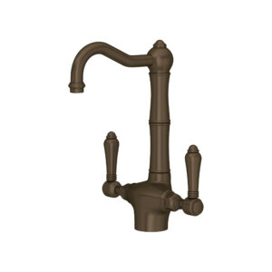 ROHL Acqui® Two Handle Bar/Food Prep Kitchen Faucet In Tuscan Brass