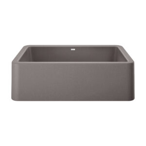Blanco Ikon SILGRANIT 33″ Single Bowl Apron-Front Farmhouse Sink – Metallic Gray