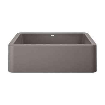 Blanco Ikon SILGRANIT 33" Single Bowl Apron-Front Farmhouse Sink - Metallic Gray