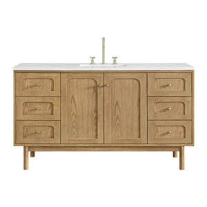 Laurent 60″ Single Vanity, Light Natural Oak