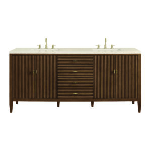 Myrrin 72" Double Vanity, Mid Century Walnut
